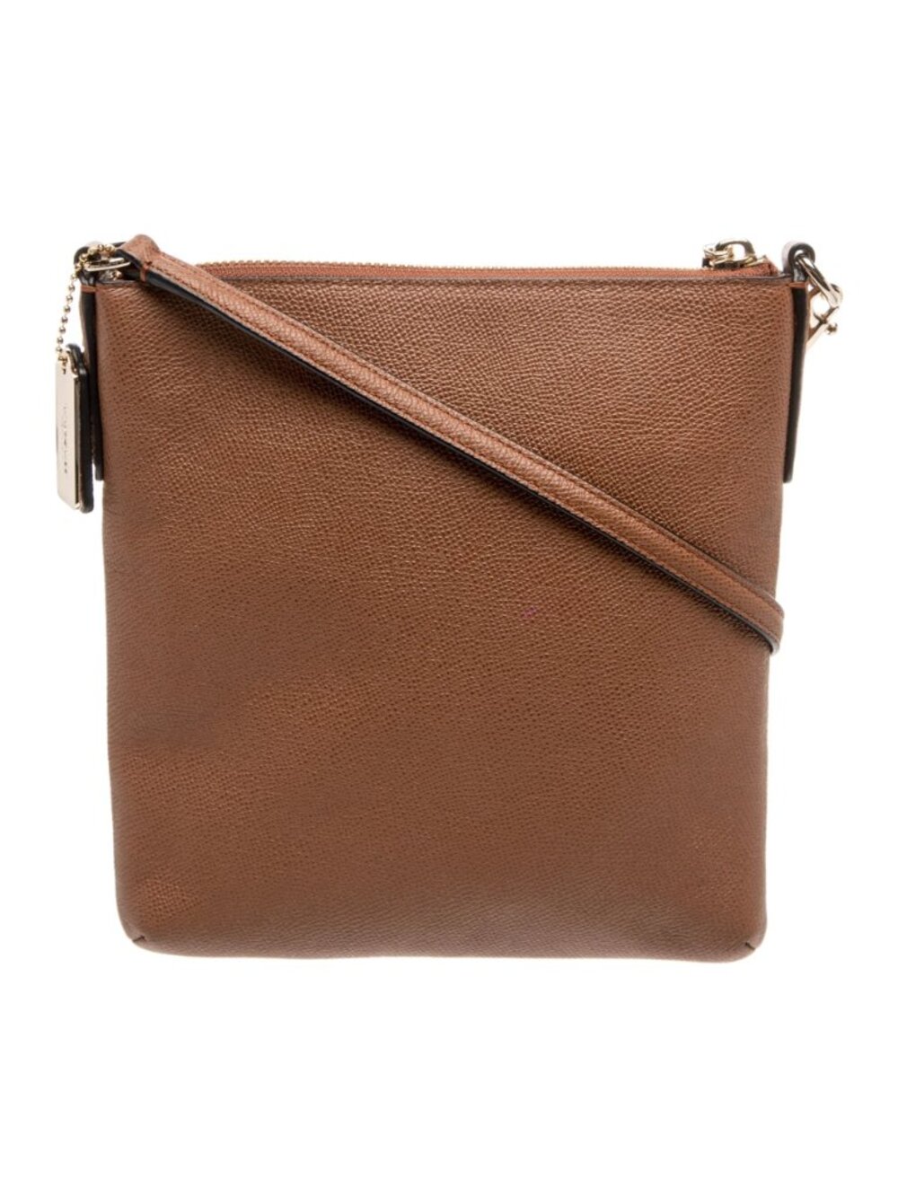 Coach Leather Crossbody Bag Women Brown & Neutrals Leather Gold-Tone Hardware - Picture 3 of 8